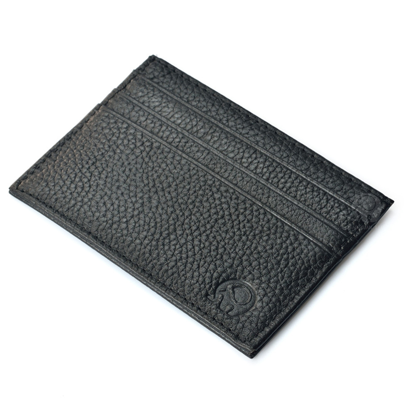 WALLET Small leather credit card wallet - Black