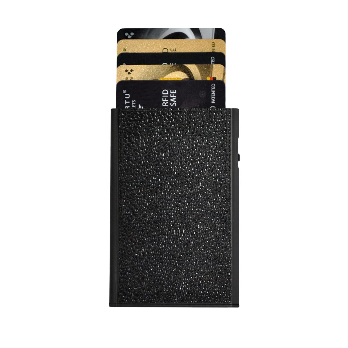 TRU VIRTU Card Case Click n Slide Wallet - Sting Ray Black