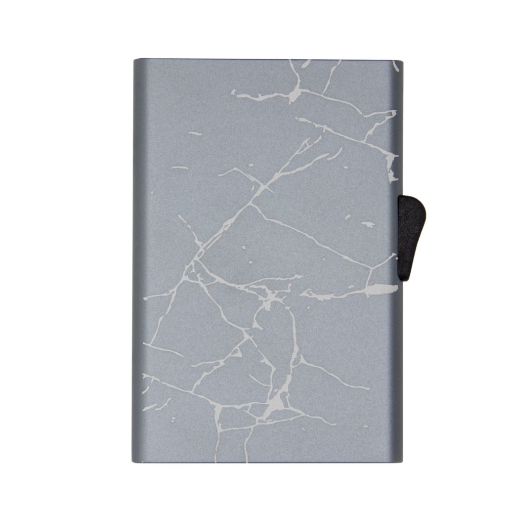 C-Secure Slim Aluminum Card Holder - Grey Marble