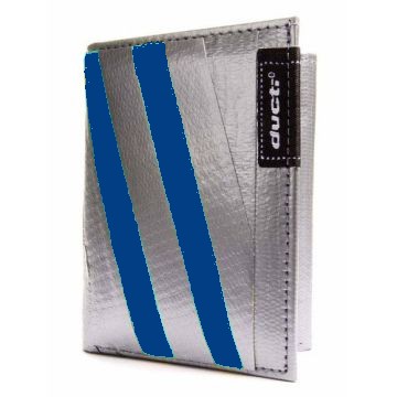 Ducti Duct Tape Tri-Fold Wallet - Silver/Blue