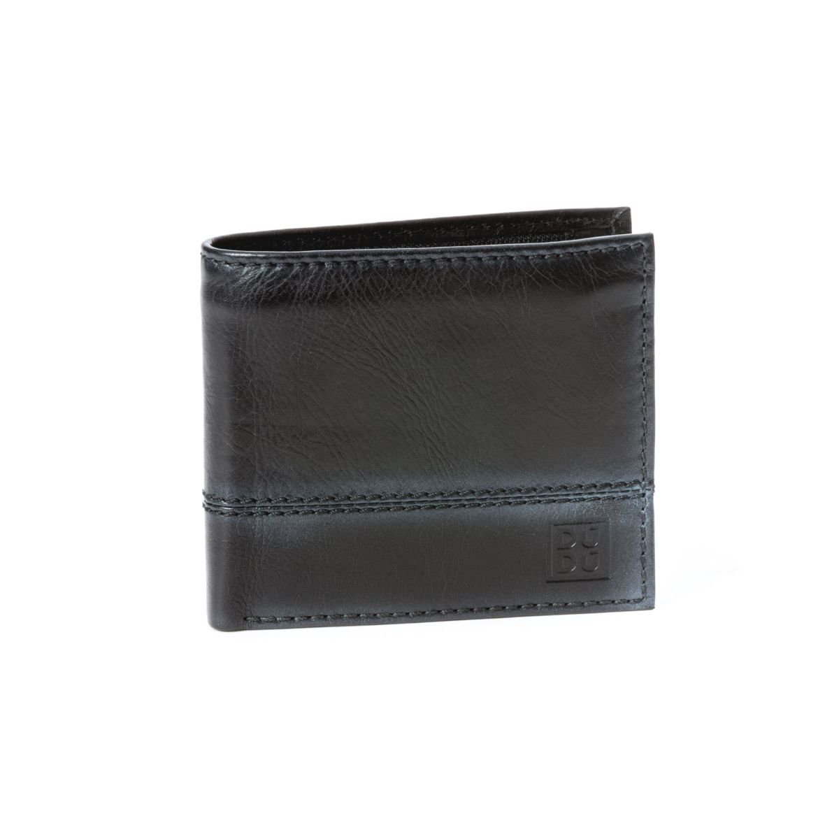 DuDu Unique Leather Wallet With Coin Purse - Black