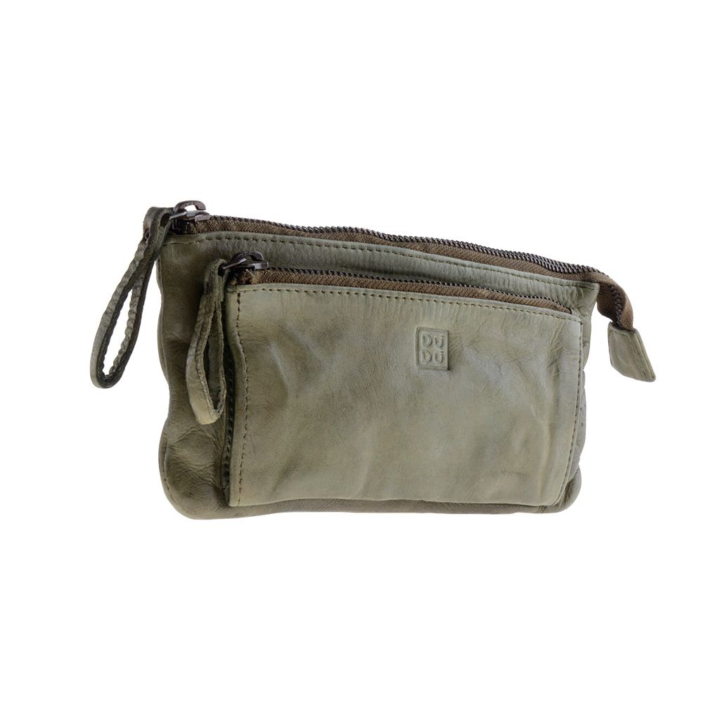 DuDu Woman's Hand-Made Soft Leather Purse - Green
