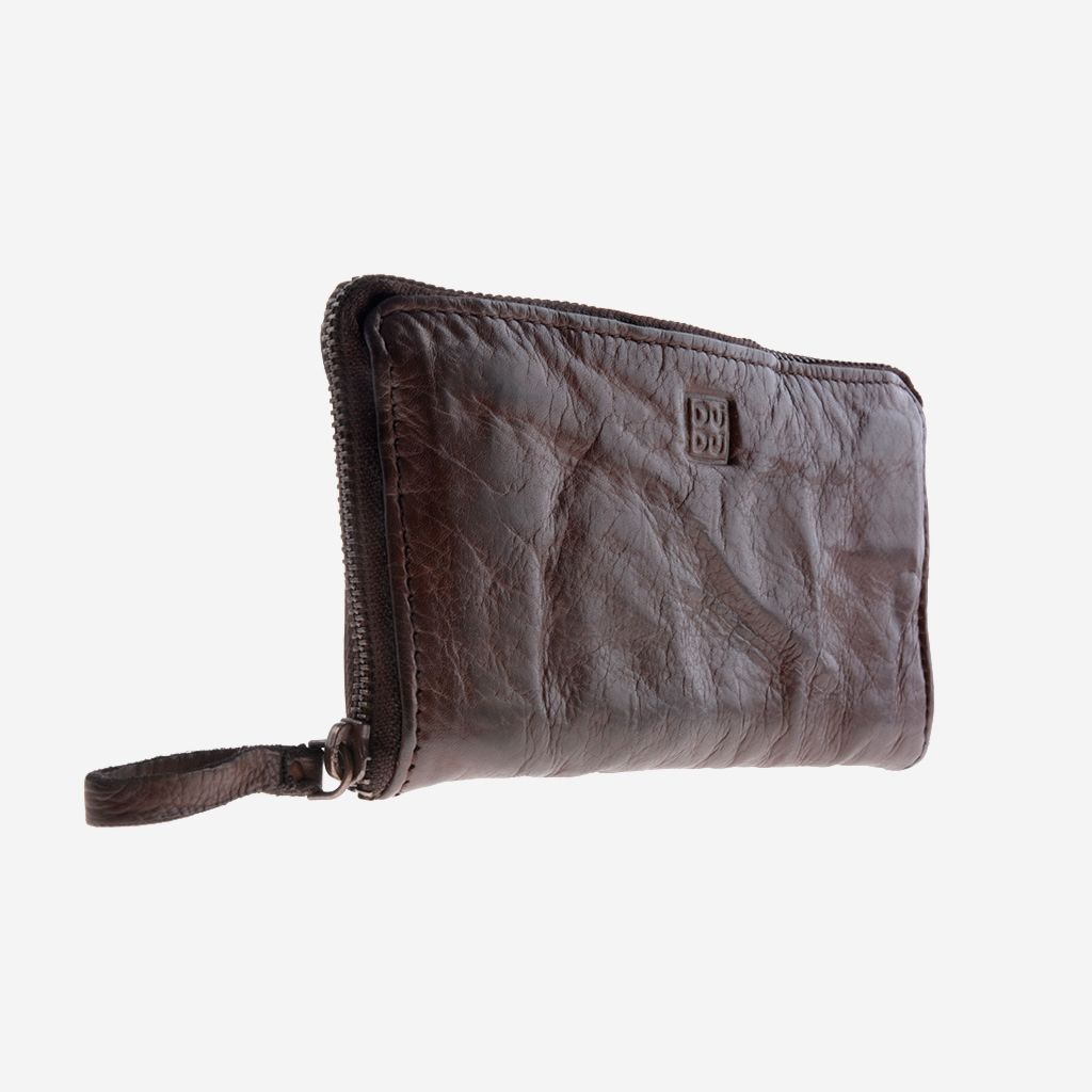DuDu Woman's Hand-Made Soft Leather Wallet - Cocoa Brown