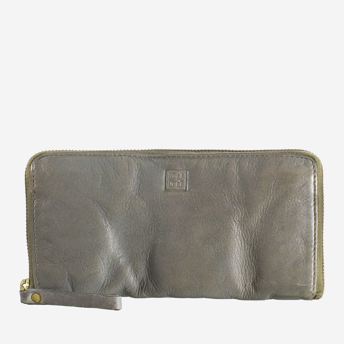 DuDu Woman's Hand-Made Soft Leather Wallet - Ash Gray