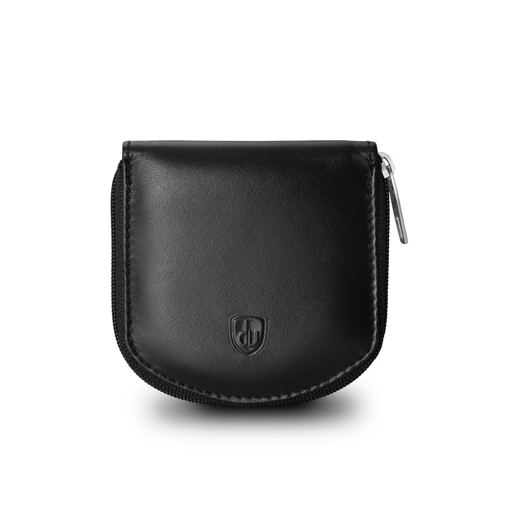 dv Leather Coin Purse - Black