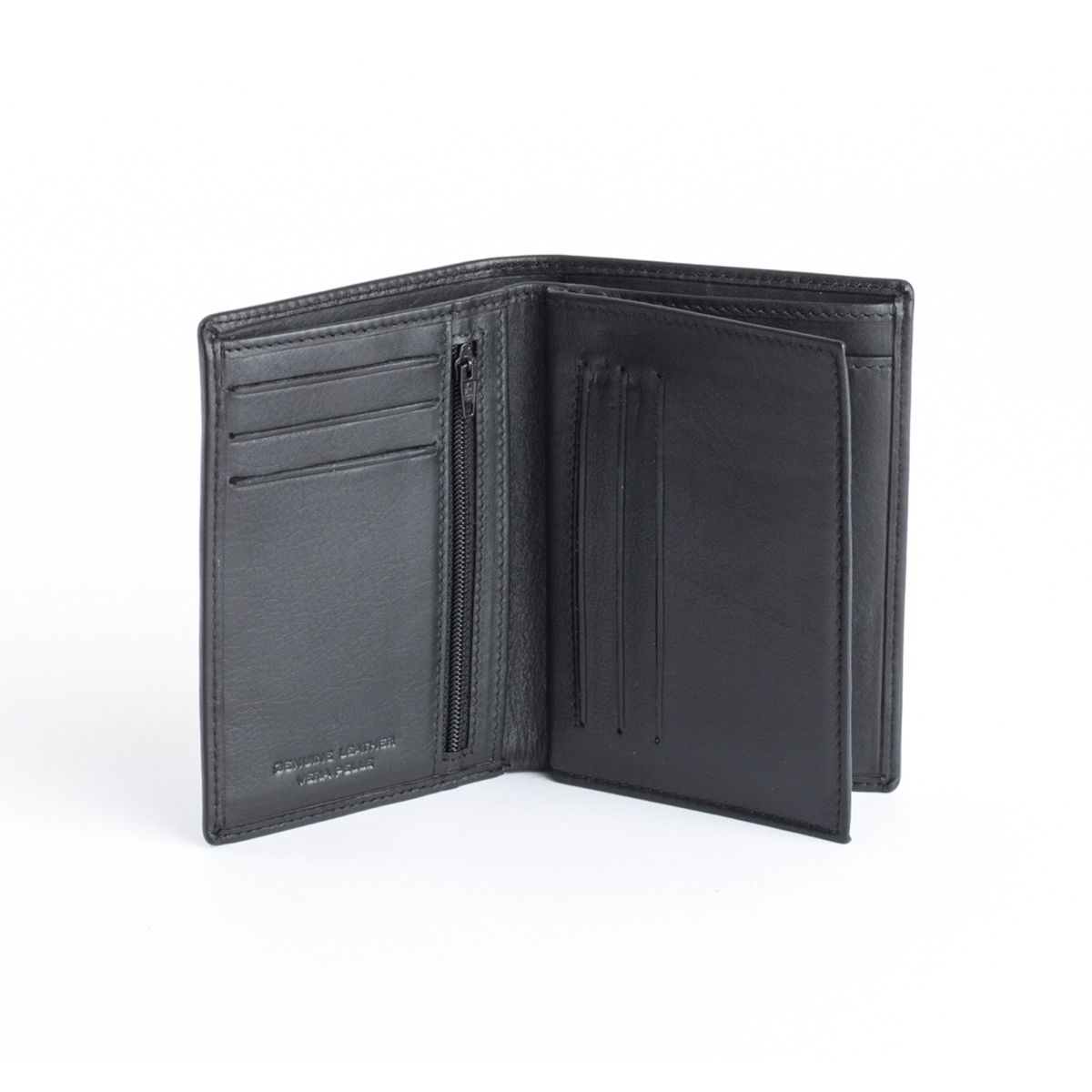 dv Mens leather vertical wallet - Black