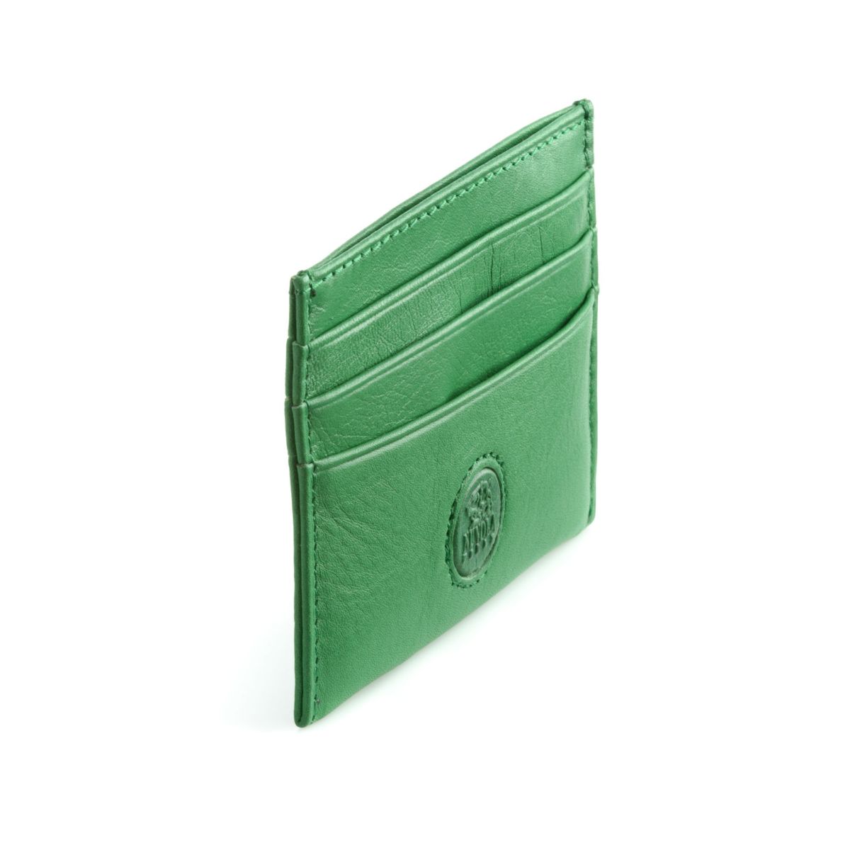 NUVOLA PELLE Minimalist leather credit card wallet - Green