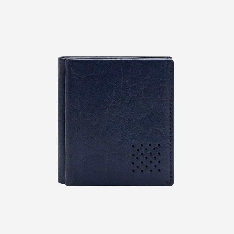 DuDu Small Unique Leather Wallet  - Blue