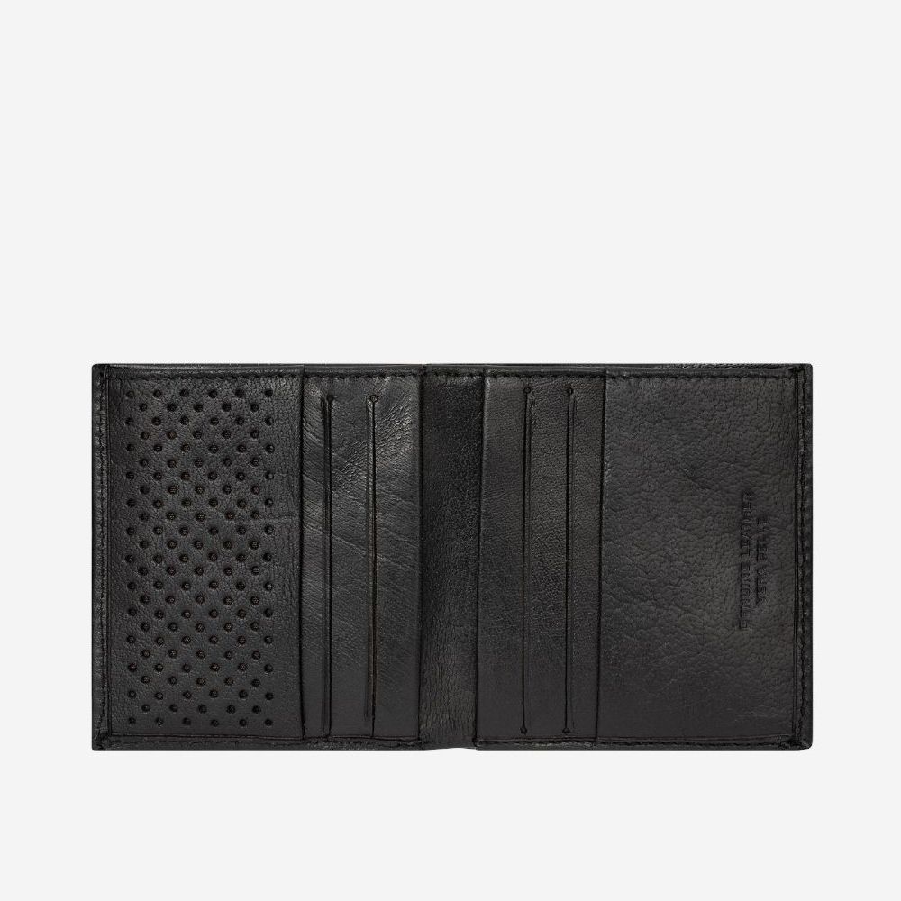 DuDu Small Unique Leather Wallet  - Black