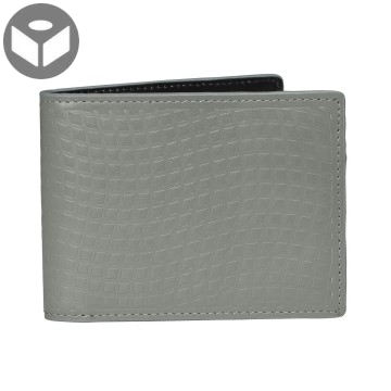 J.FOLD Leather Wallet with Coin Pouch Emboss - Dark Grey