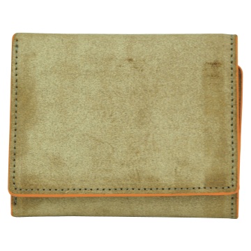 J.FOLD Flat Panel Tri-fold Leather Wallet - Brown/Orange