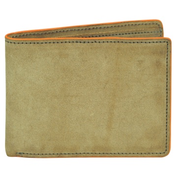 J.FOLD Flat Panel Leather Wallet - Brown/Orange