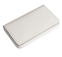 J.FOLD Leather Business Card Carrier - White