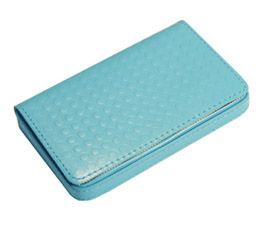 J.FOLD Leather Business Card Carrier - Blue