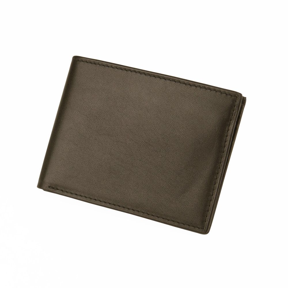 MUNDI Men's Leather Passcase Wallet - Brown