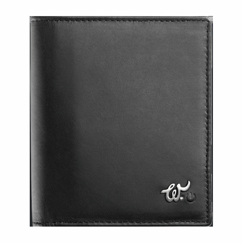 WOOLET Smart Leather Wallet with a Mobile App - Black