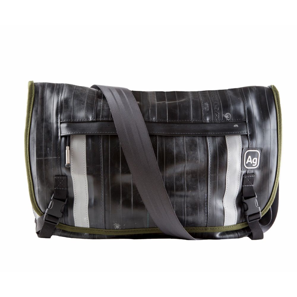 Alchemy Goods Recycled Pike Messenger Bag - Black/Moss