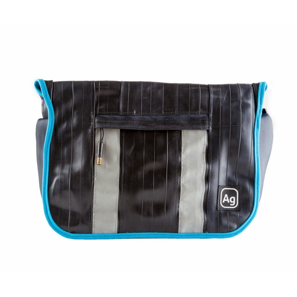 Alchemy Goods Recycled Pine Messenger Bag - Black/Turquoise