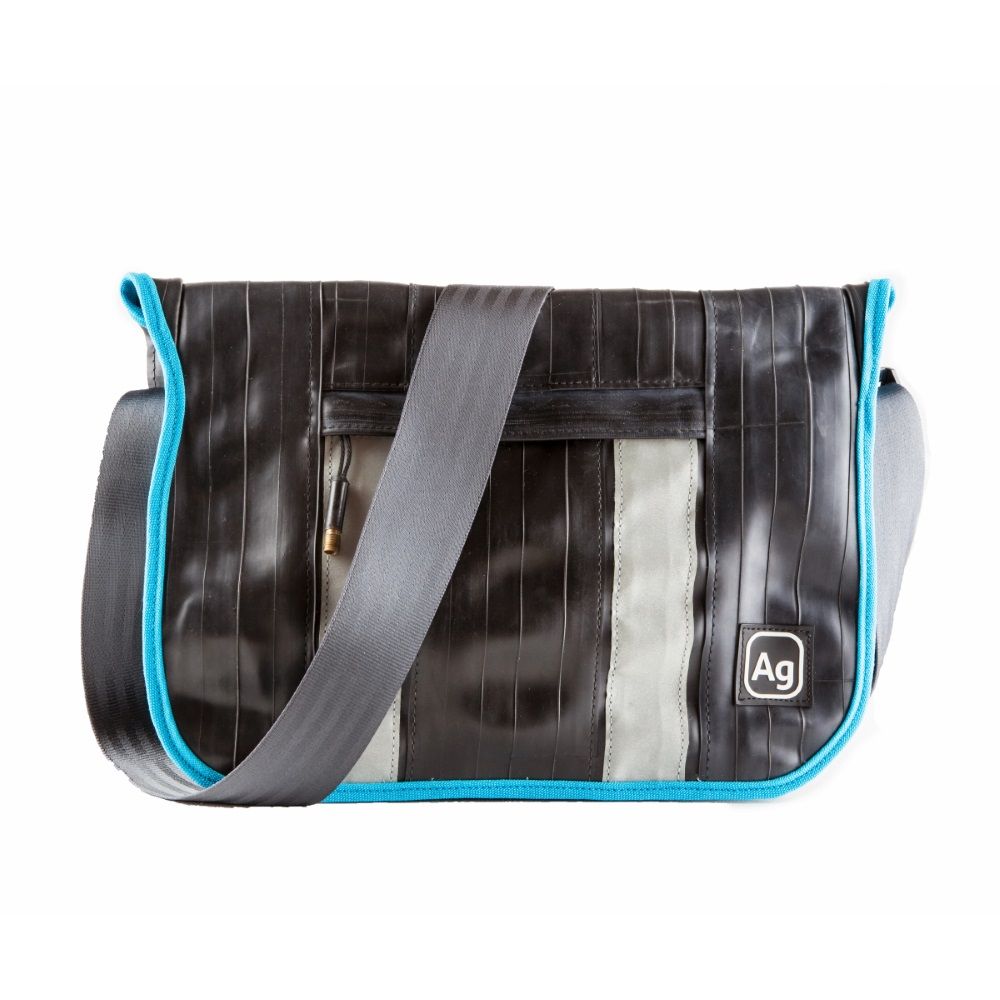 Alchemy Goods Recycled Pine Messenger Bag - Black/Turquoise