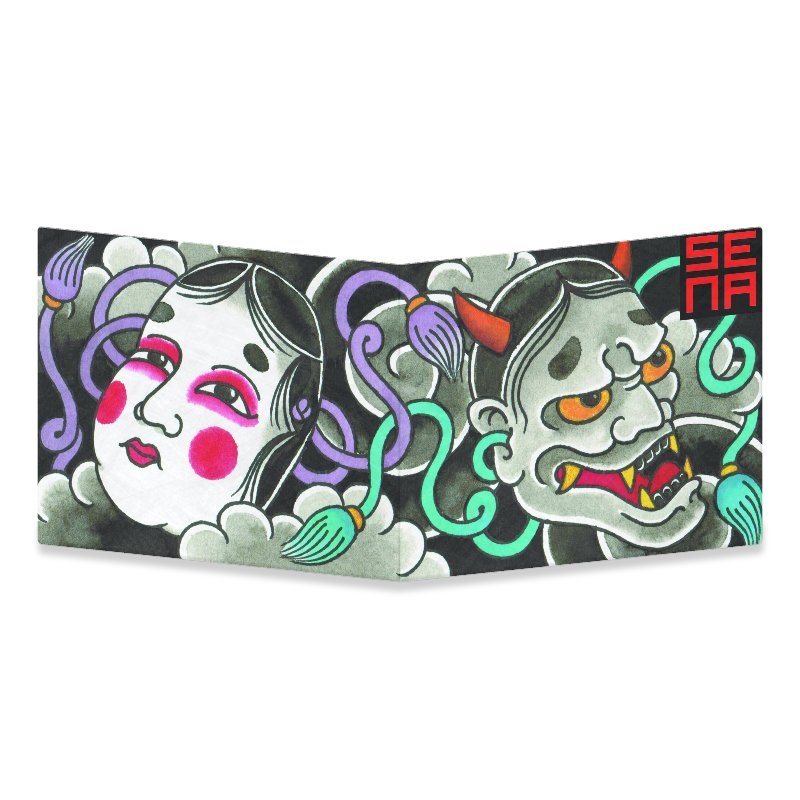 Dynomighty Mighty Wallet - Japanese Noh Maskes
