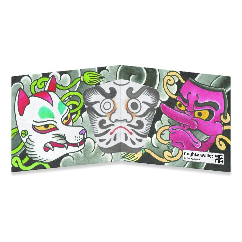 Dynomighty Mighty Wallet - Japanese Noh Maskes