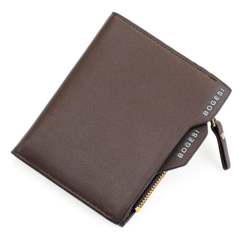 PU Leather Wallet With Removable Card Case - Brown