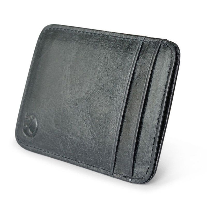 WALLET Slim leather credit card wallet - Black