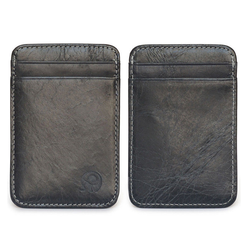WALLET Slim leather credit card wallet - Black