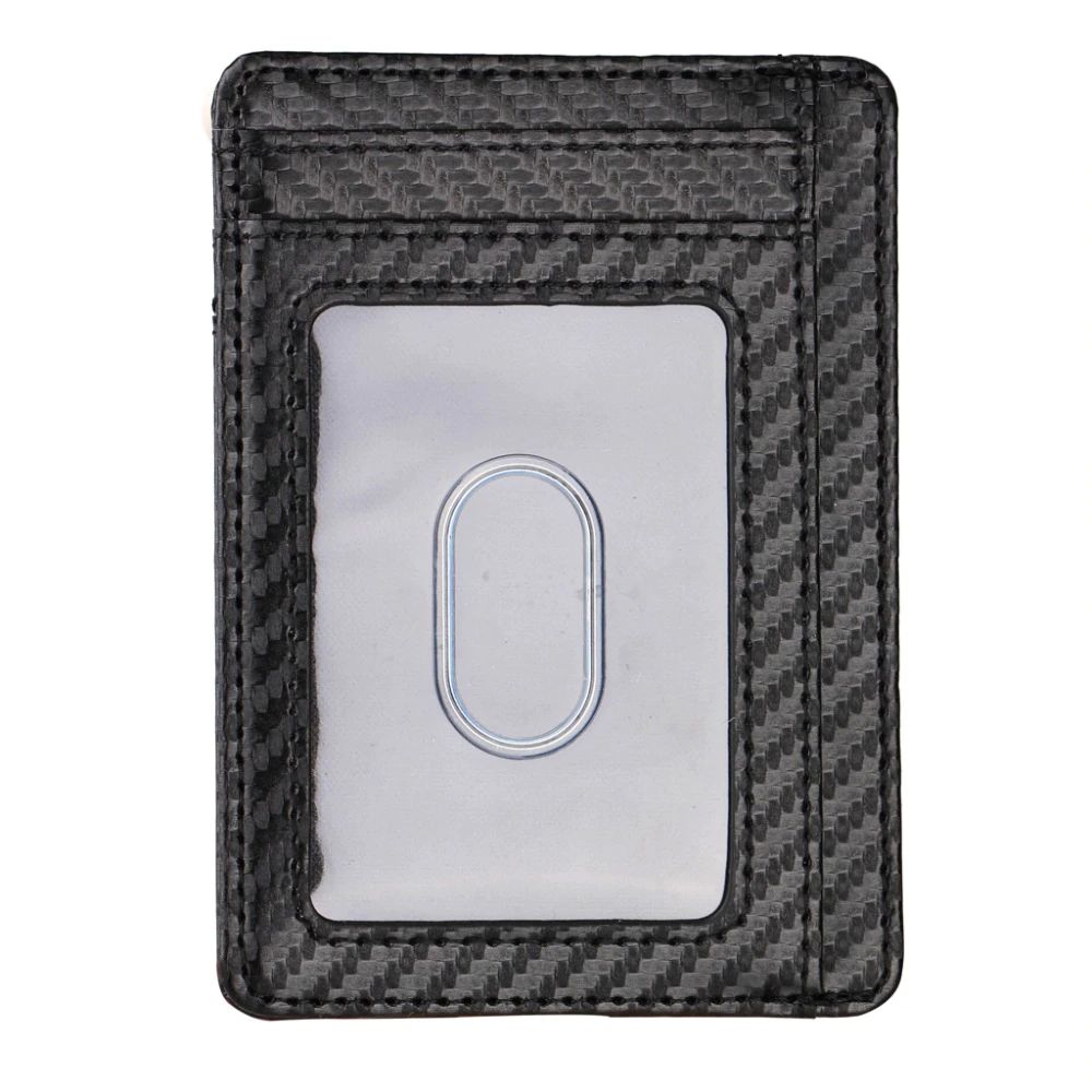 WALLET Slim PU Leather Wallet With RFID - Carbon