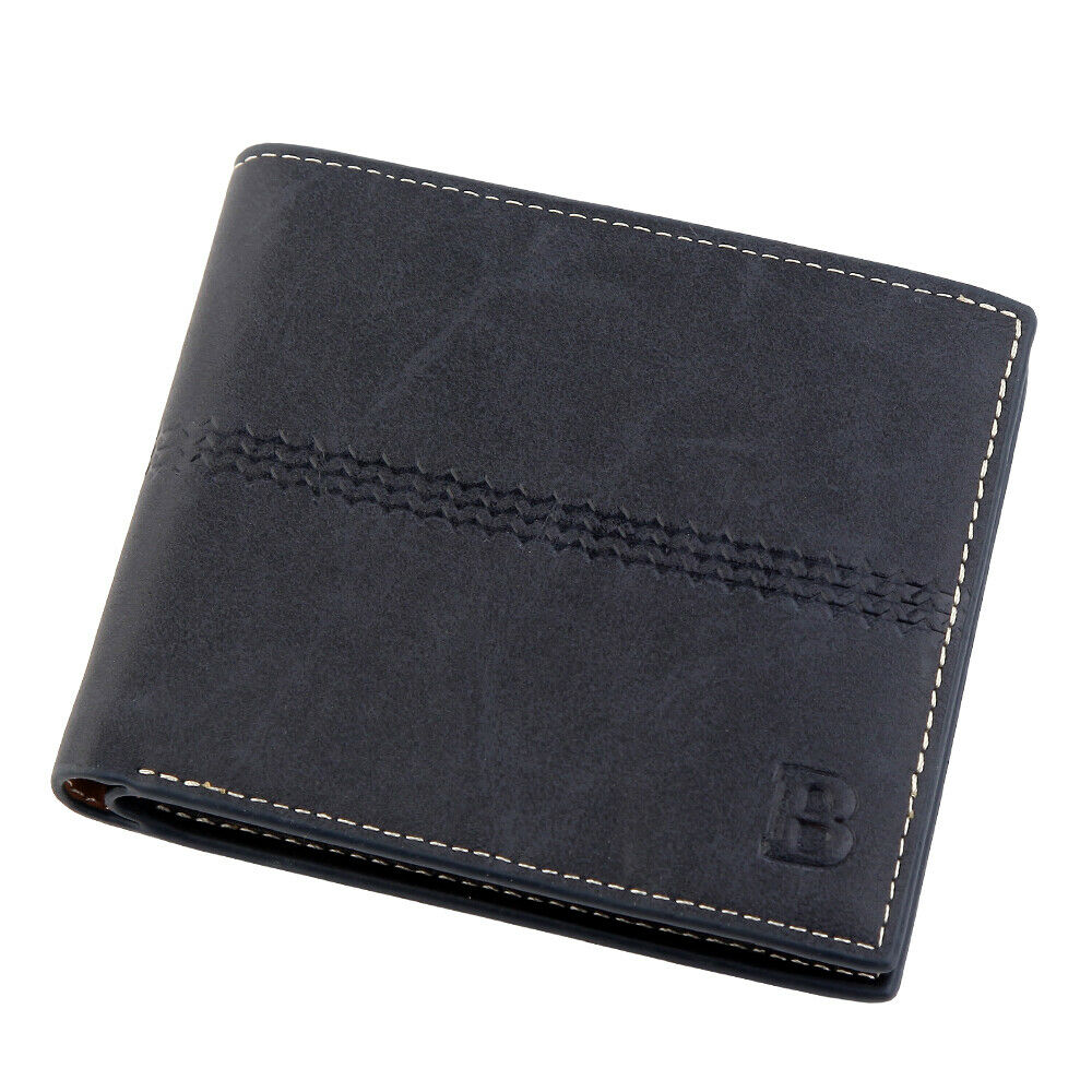 Bi Fold PU Leather Wallet  - Blue
