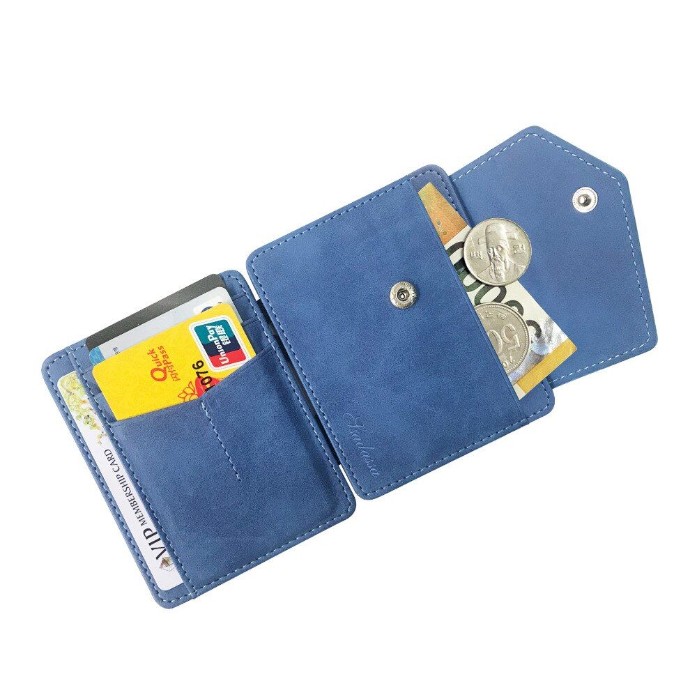 Magic Wallet With Snap Coin Pocket - Blue