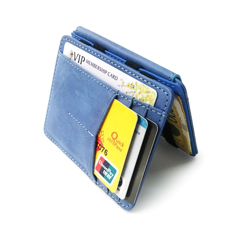WALLET Magic Wallet With Snap Coin Pocket - Blue