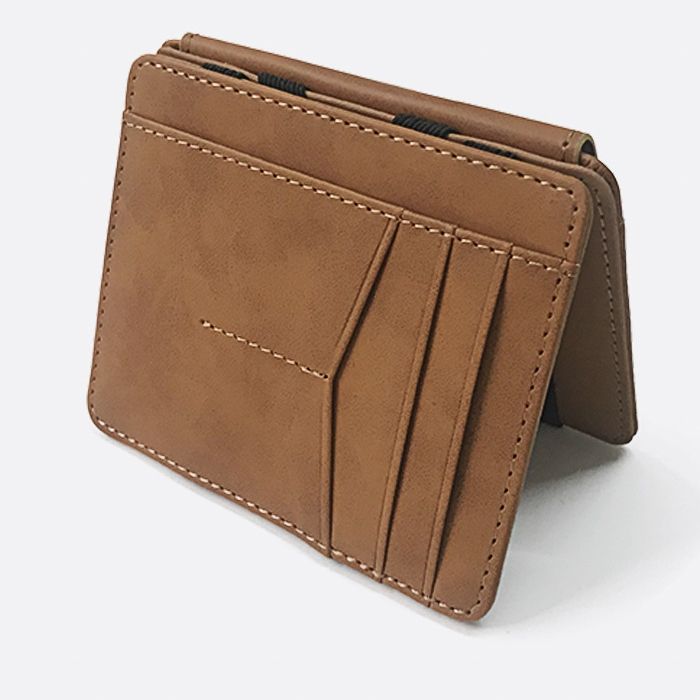 WALLET Magic Wallet With Snap Coin Pocket - Brown