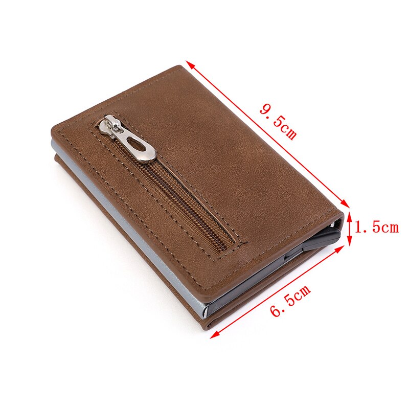 WALLET Aluminum Wallet With PU Leather And Zipper V2.0 - Light Grey