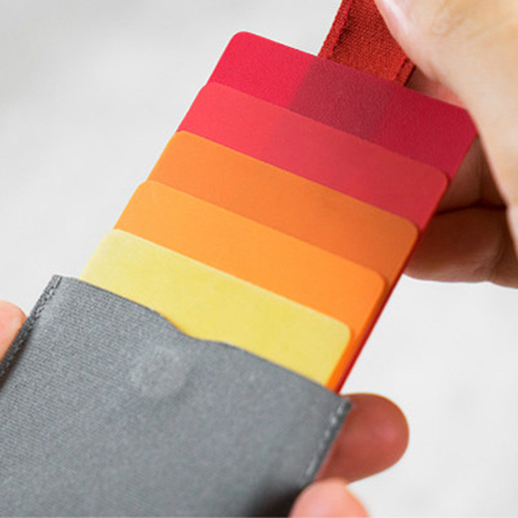 Minimalist sleeve wallet - Grey/Red