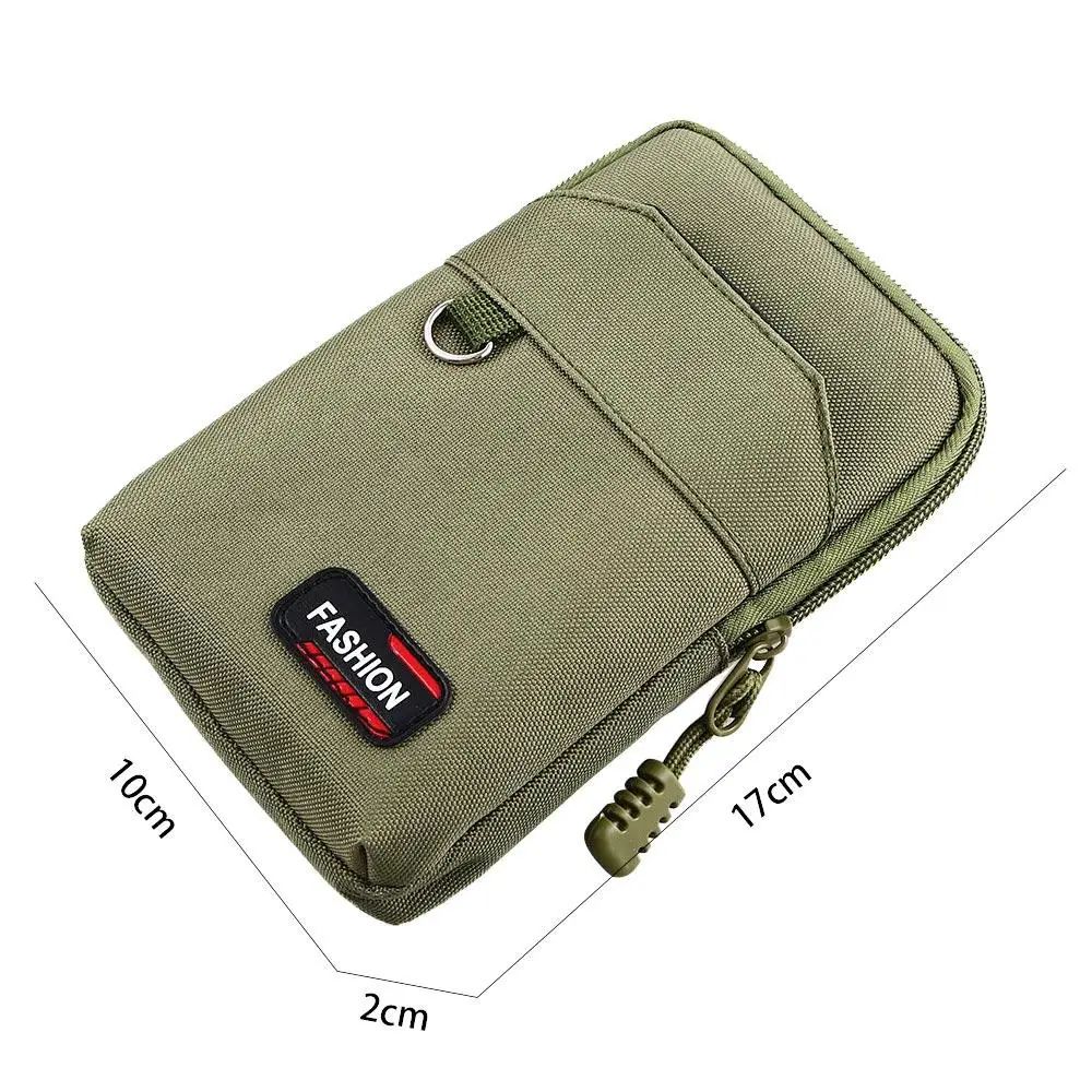 WALLET Upgraded Belt Waist Double Zipper Bag For Mobile Phone  - Black