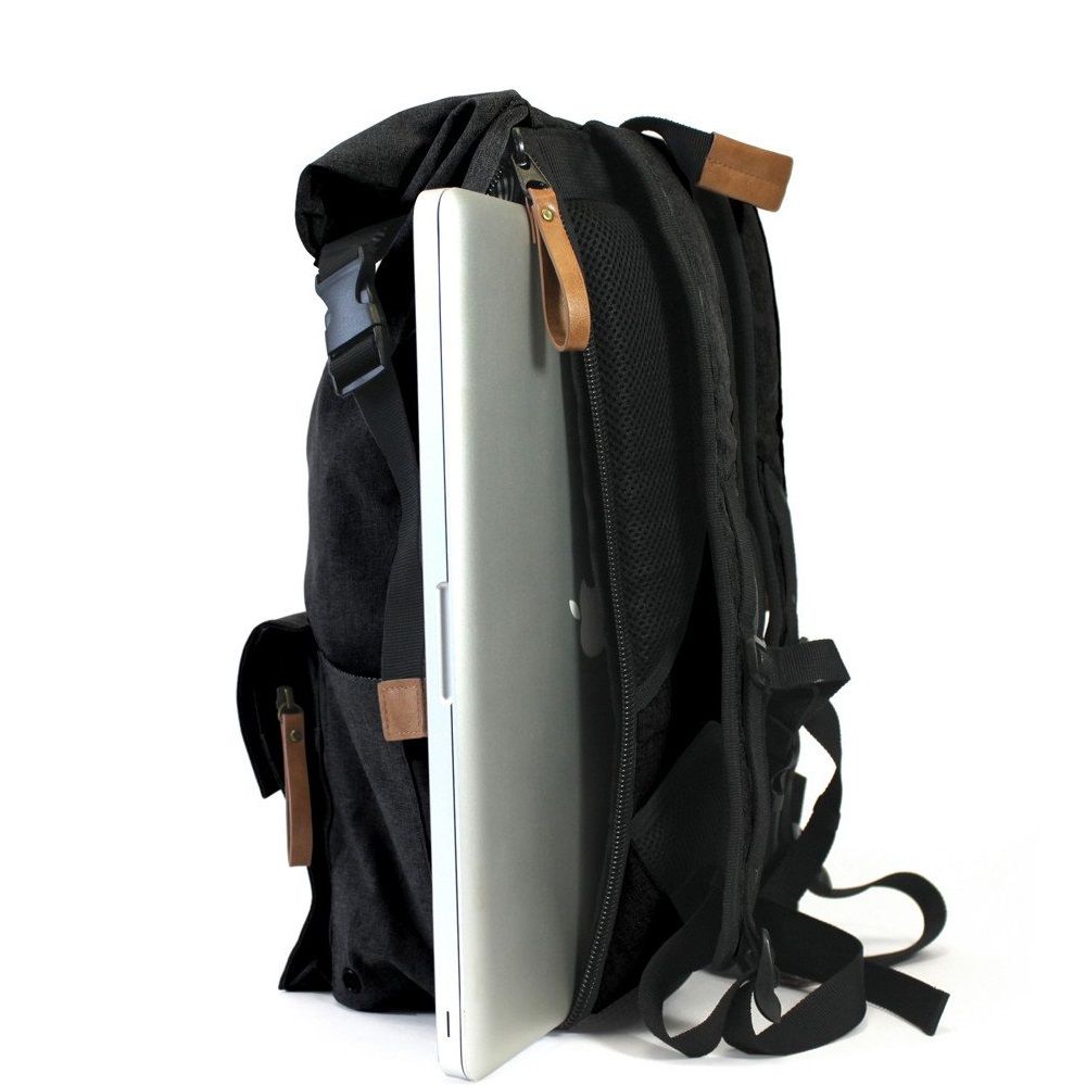PKG Backpack Rolltop Pack  - Black