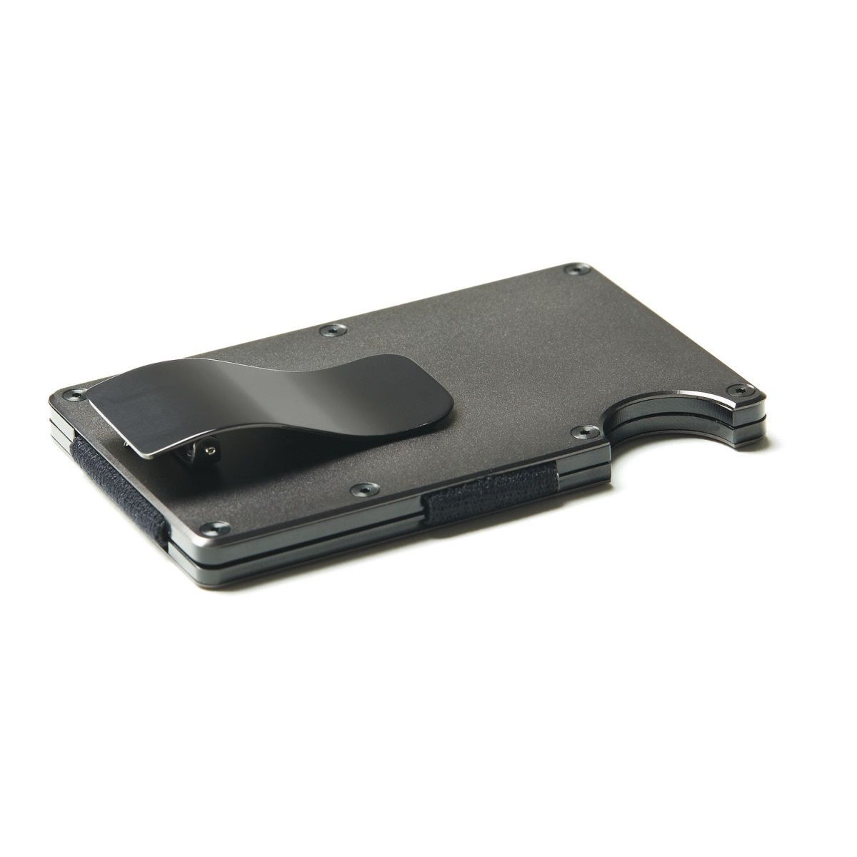 THE RIDGE Aluminum Wallet With Money Clip Gunmetal - Wallets Brands