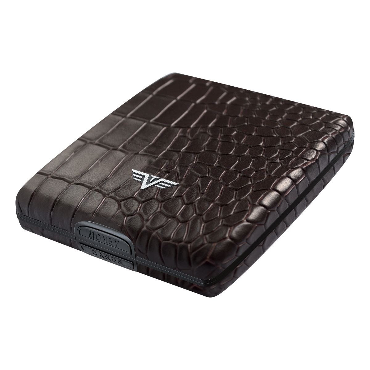 TRU VIRTU Aluminum Wallet Beluga - Money & Cards - Leather Line - Corco Brown