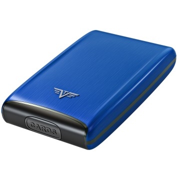 TRU VIRTU Aluminum Razor - Credit Card Case - Blue