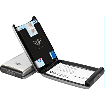 TRU VIRTU Aluminum Razor - Credit Card Case - Blue