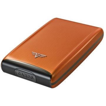 TRU VIRTU Aluminum Razor - Credit Card Case - Orange