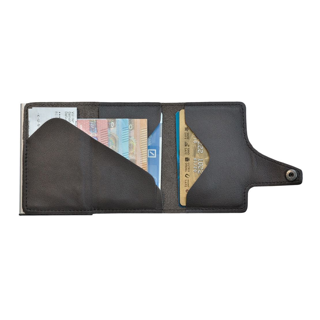 TRU VIRTU Click n Slide Wallet - Nappa Brown