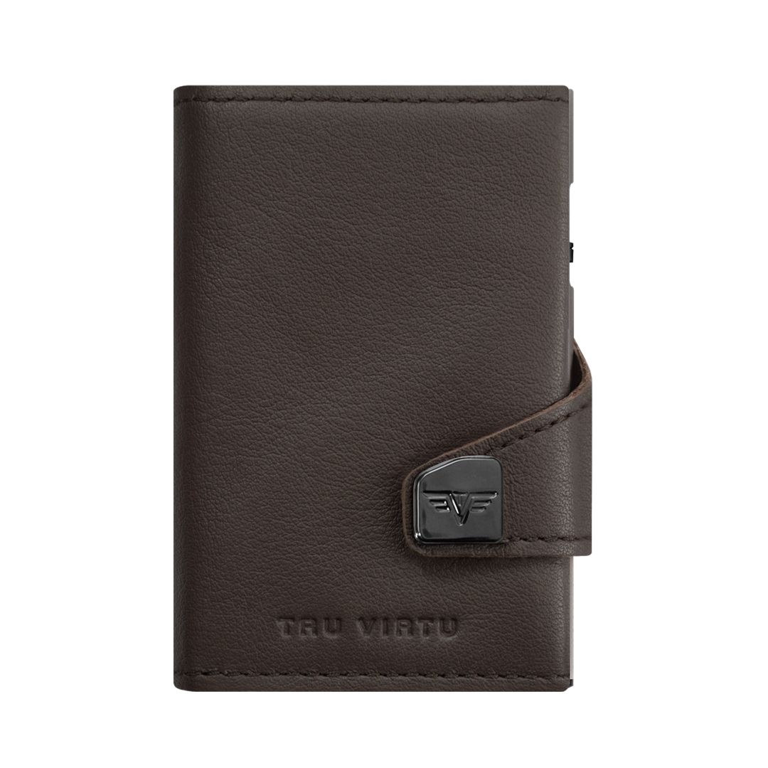 TRU VIRTU Click n Slide Wallet - Nappa Brown