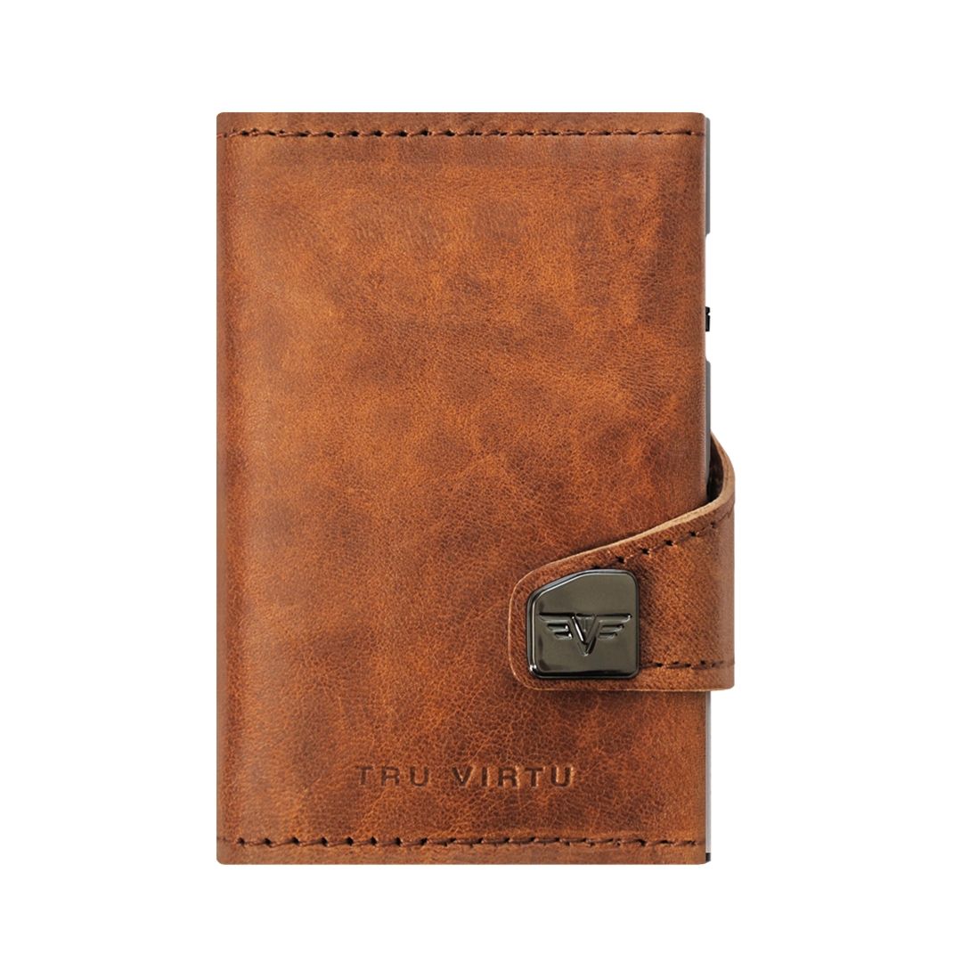 TRU VIRTU Click n Slide Wallet - Natural Brown