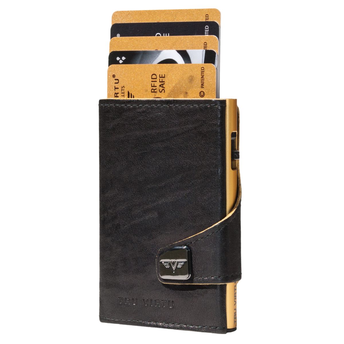 TRU VIRTU Click n Slide Wallet - Caramba Black / Gold