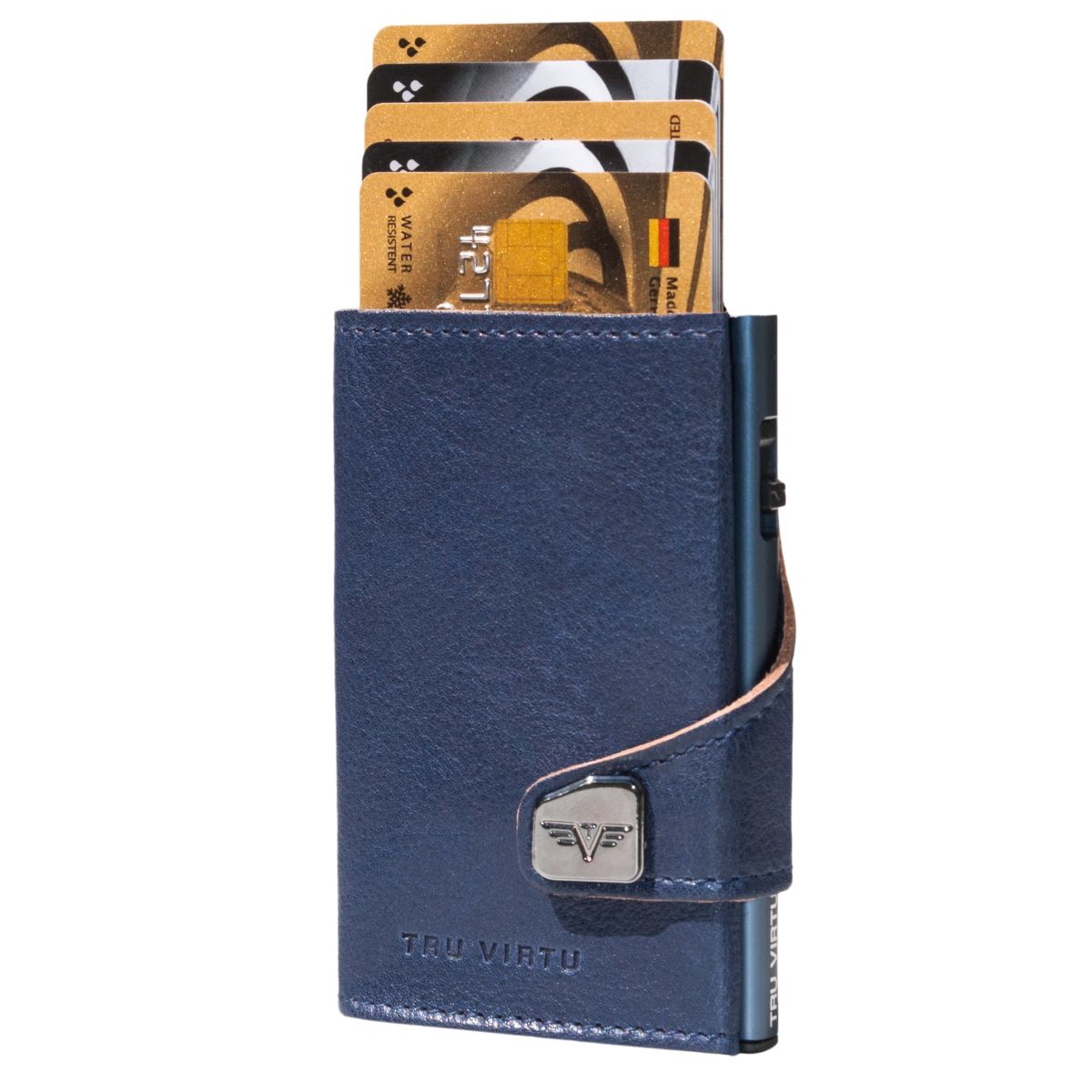 TRU VIRTU Click n Slide Wallet - Caramba Blue / Titan