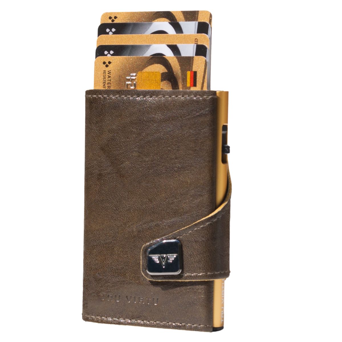 TRU VIRTU Click n Slide Wallet - Caramba Moss green / Gold