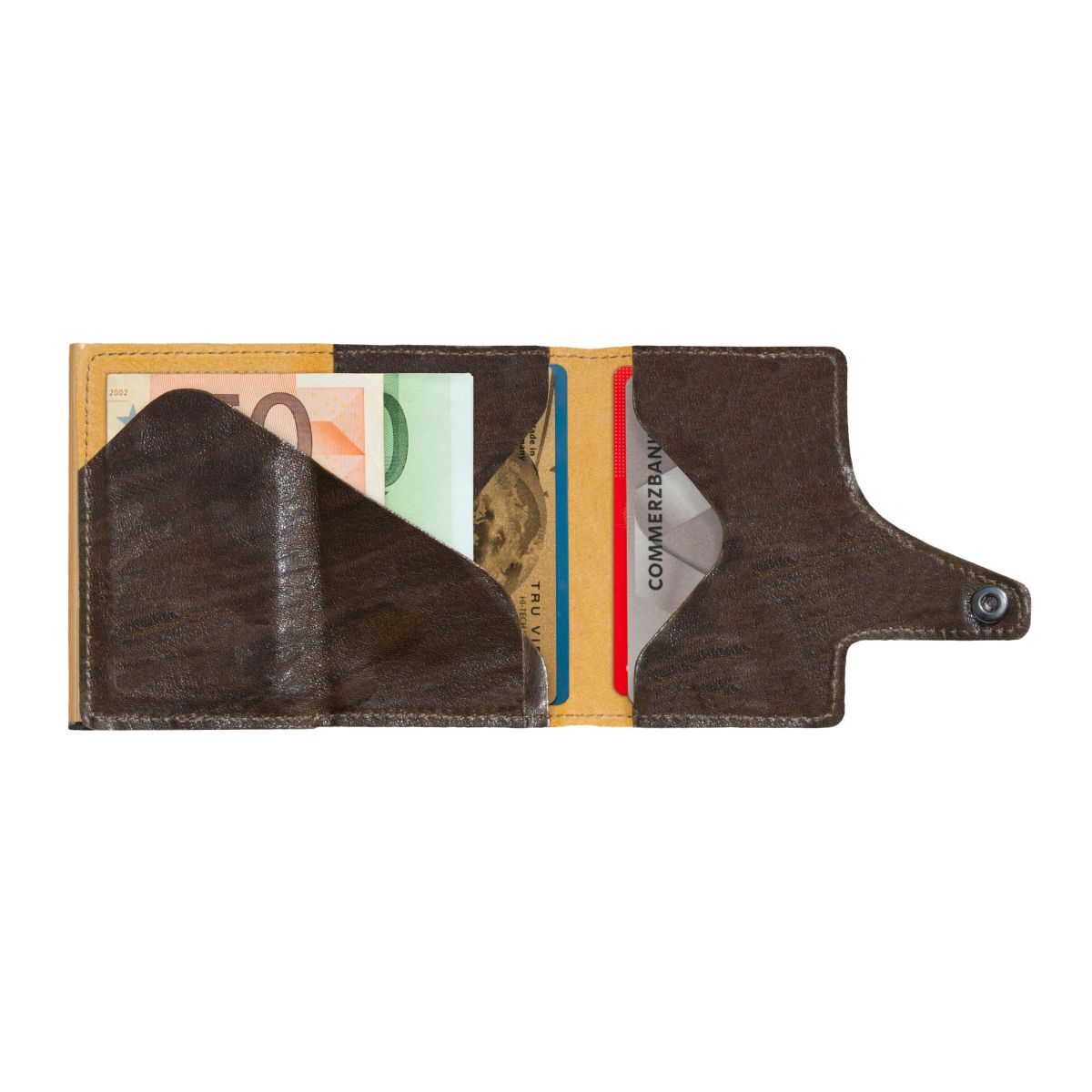 TRU VIRTU Click n Slide Wallet - Caramba Moss green / Gold