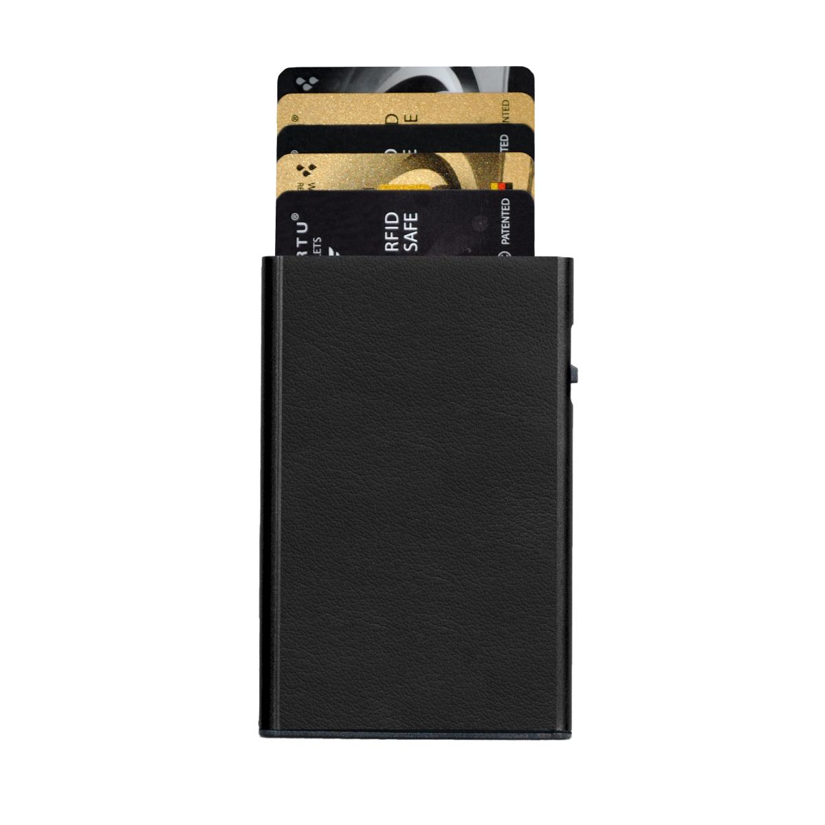 TRU VIRTU Card Case Click n Slide Wallet - Nappa Black